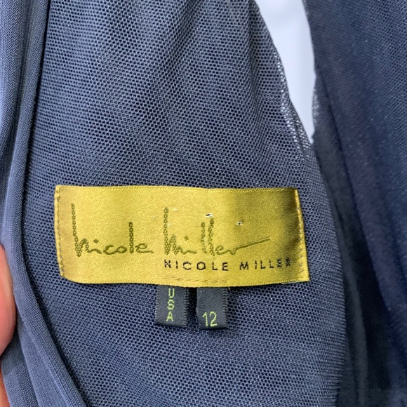 Nicole Miller grey dress size 12 - Picture 2 of 5